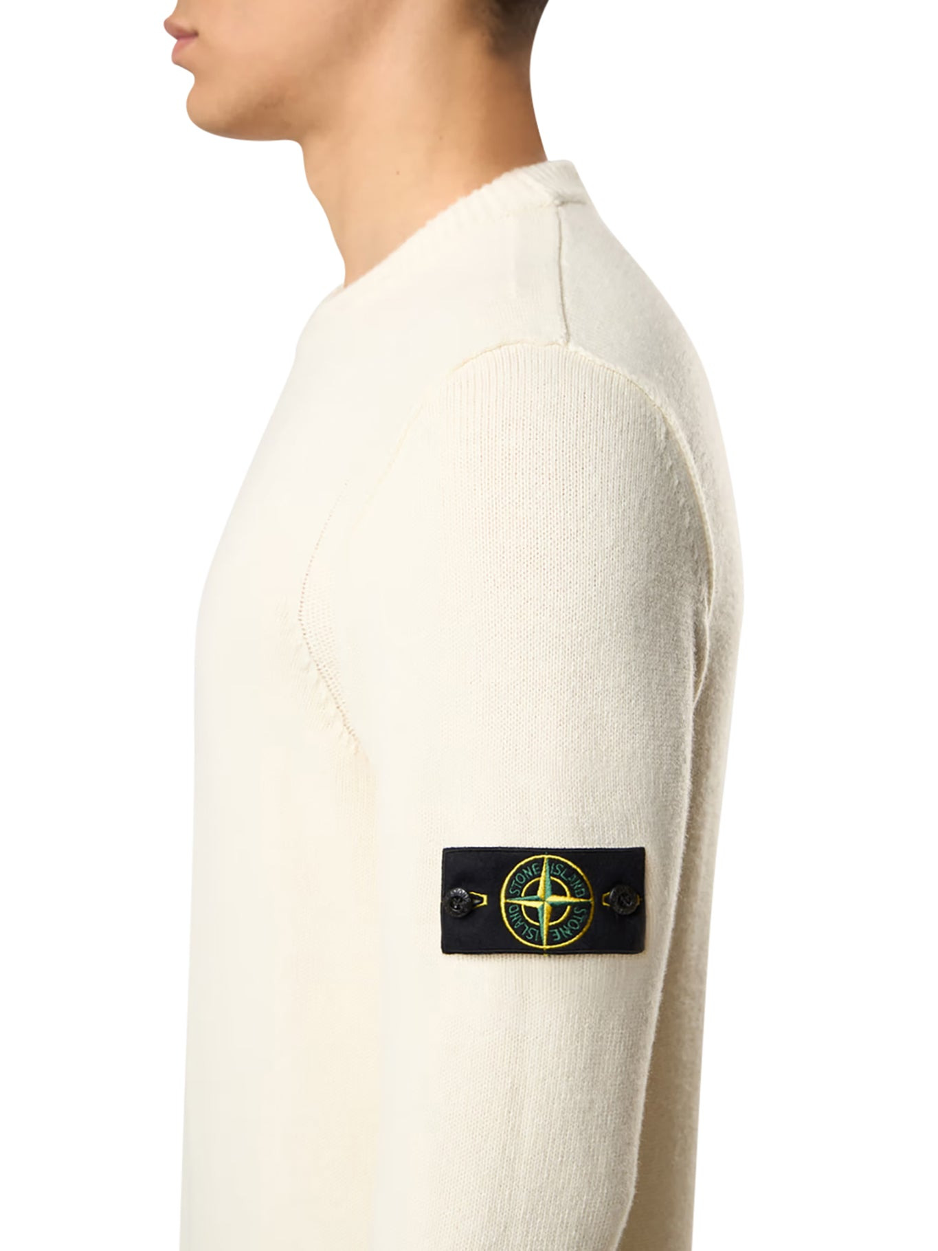 MELANGE EFFECT SWEATER WITH COMPASS LOGO - 4