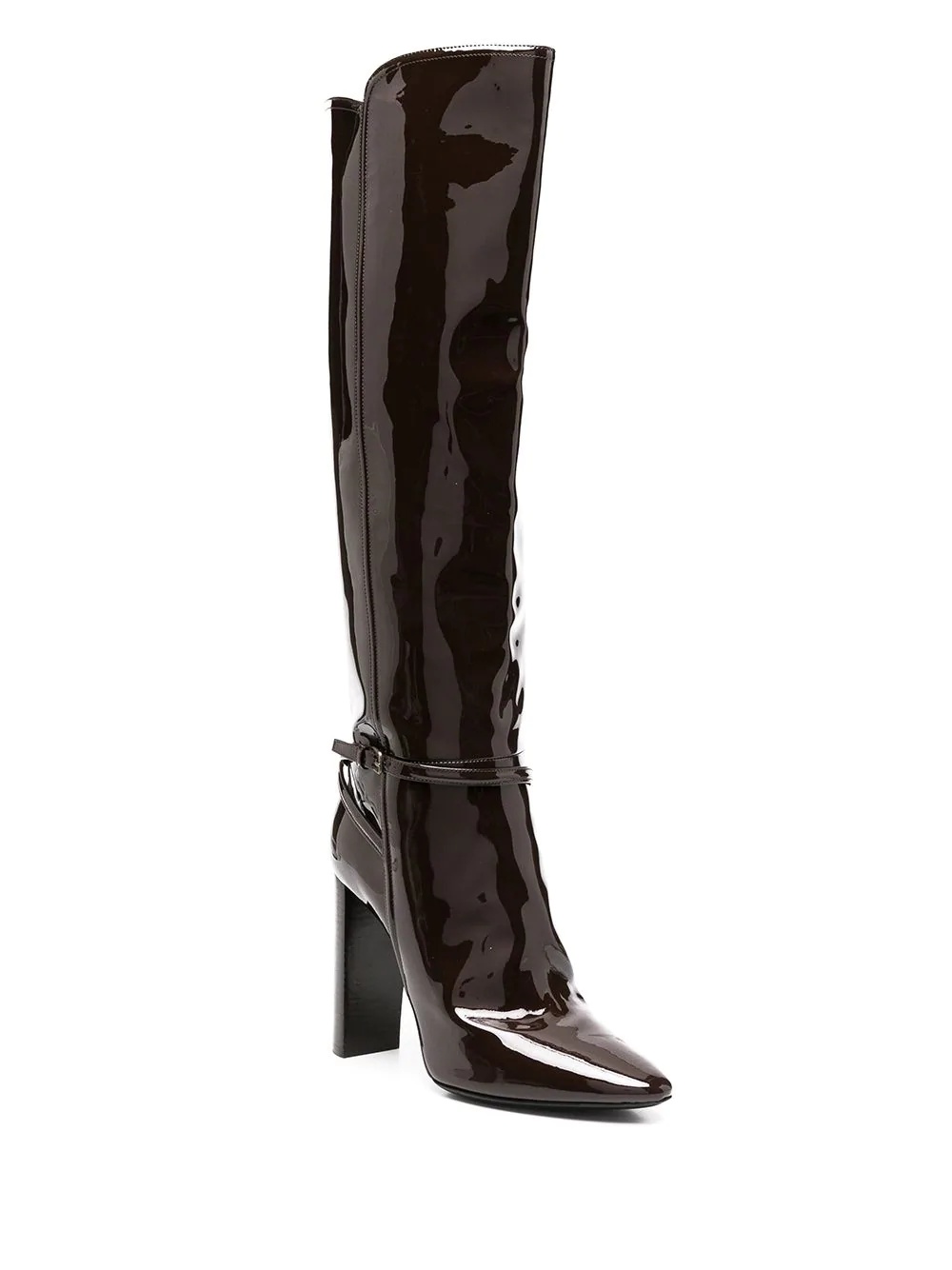 patent leather 105mm boots - 2