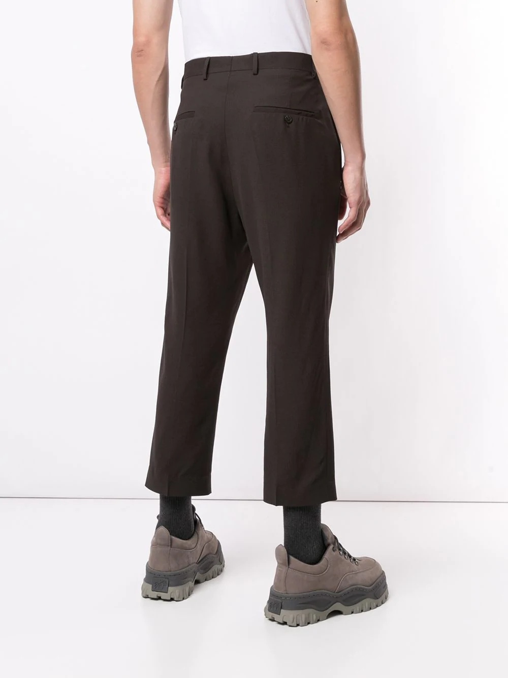 high-waisted cropped trousers - 4