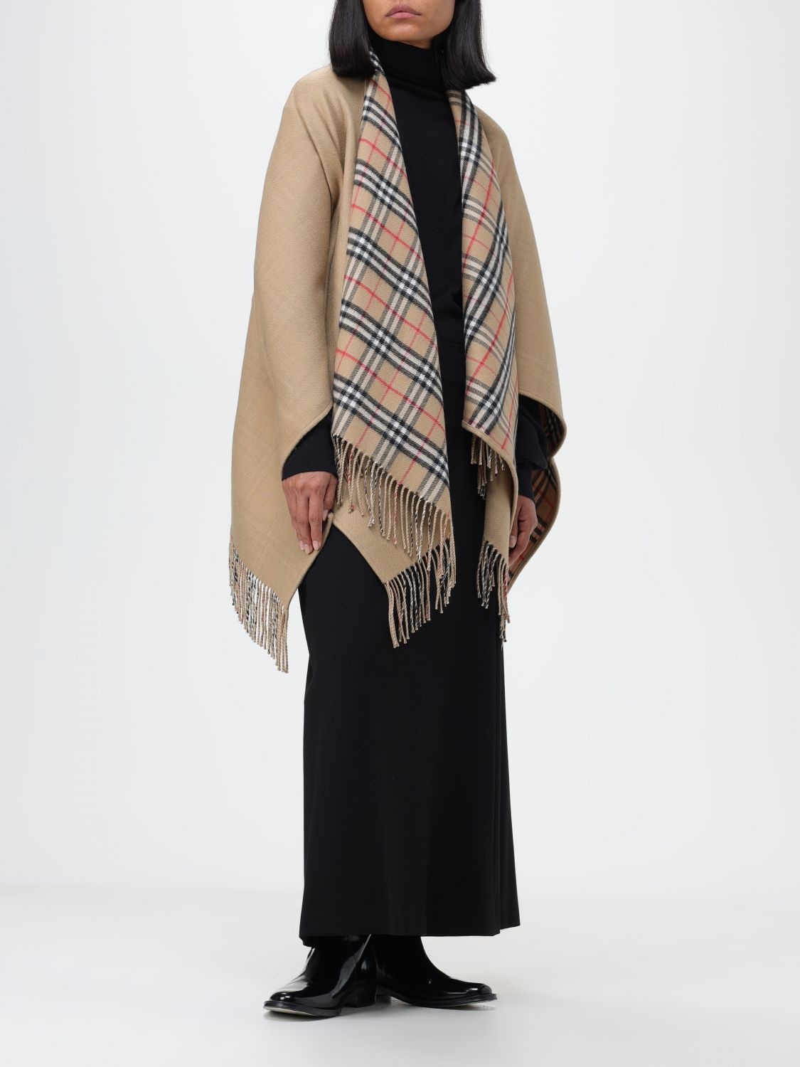 Burberry Vintage Check wool cape - 2