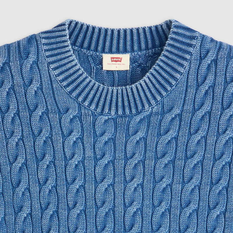 BOYFRIEND CABLE CREWNECK PULLOVER 6