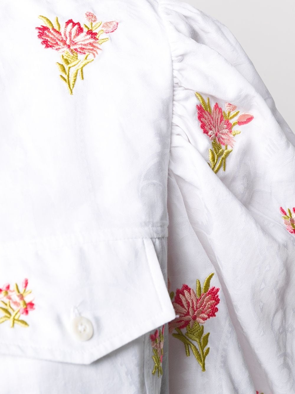 embroidered floral shirt - 5