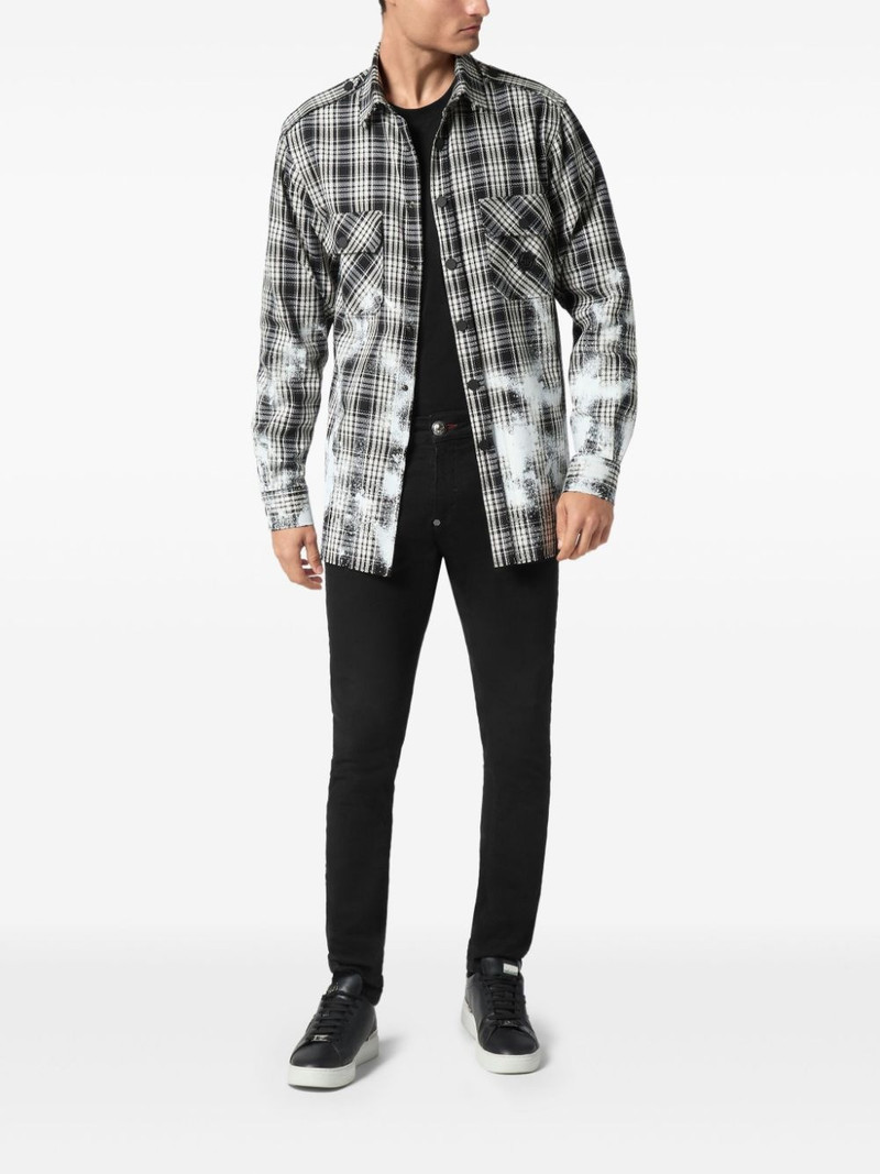PHILIPP PLEIN checked long-sleeve shirt outlook