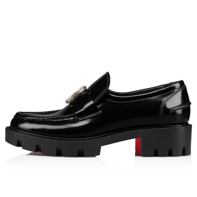 CL Moc Lug Strass - Loafers - Calf leather - Black - Christian