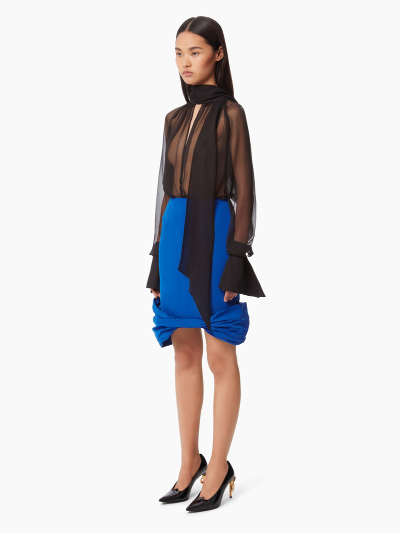 NINA RICCI TAFFETA BOW PEPLUM MIDI SKIRT outlook