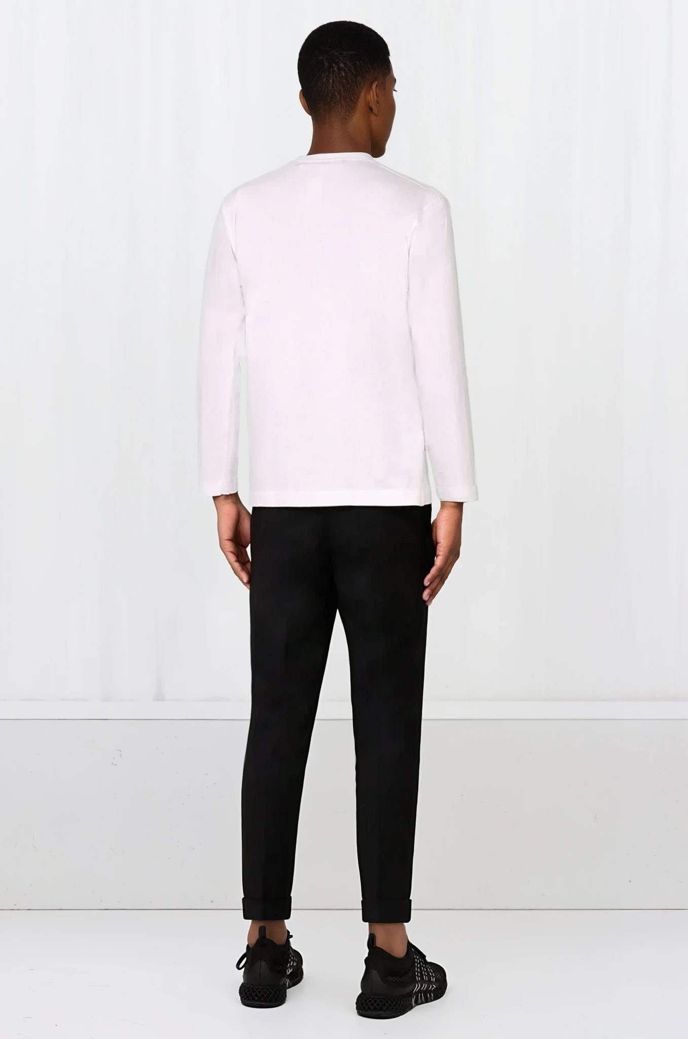 TERRY CROPPED TROUSER | BLACK - 3