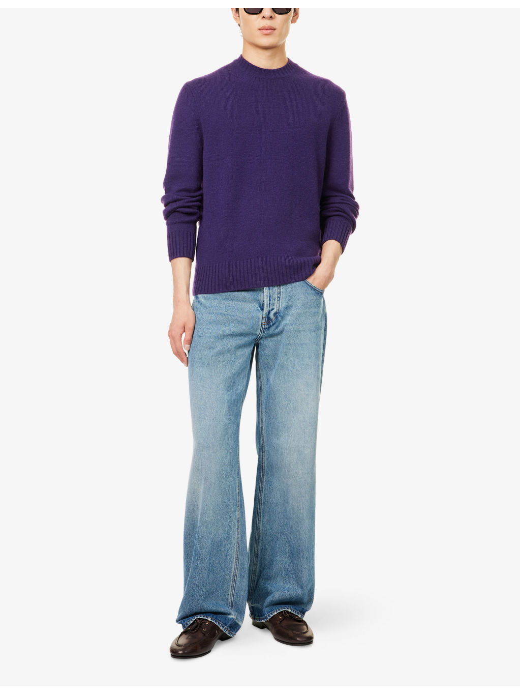 Crewneck Ribbed Cashmere-Knit Jumper - 2