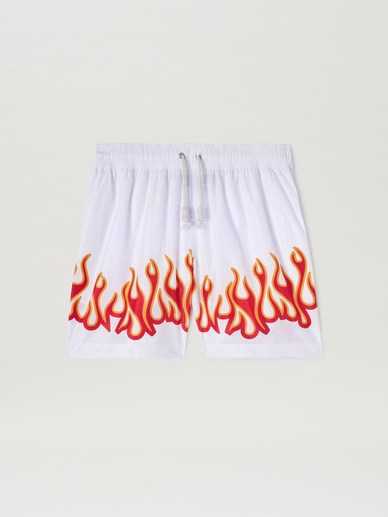 BURNING FLAMES PRINT SWIMSHORT - 1