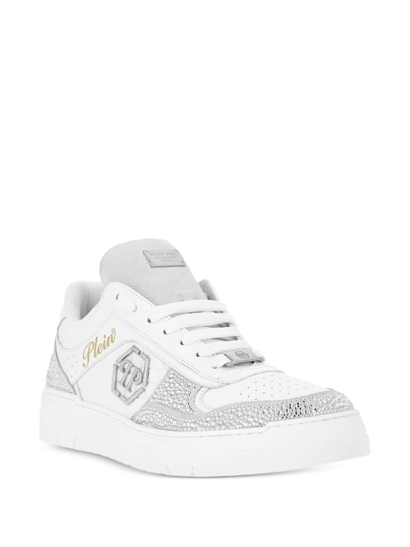 PHILIPP PLEIN crystal-embellished low-top sneakers outlook