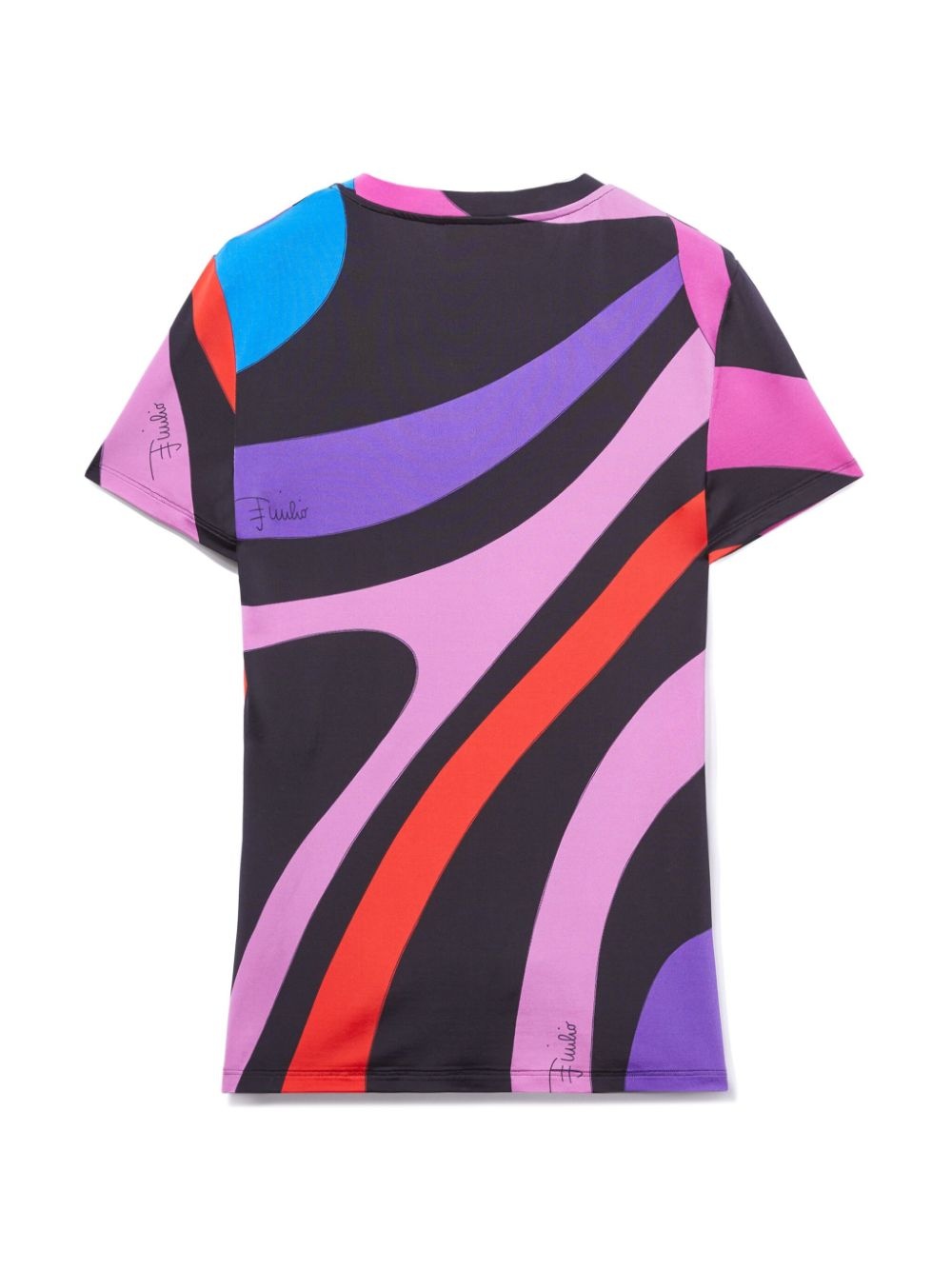 abstract-print satin T-shirt - 7