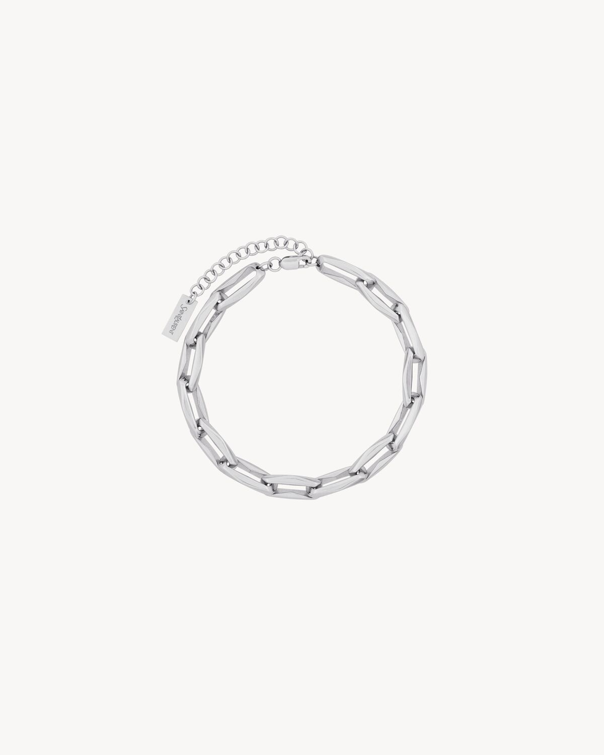 GEOMETRIC CHAIN BRACELET IN 18K GREY GOLD - 3