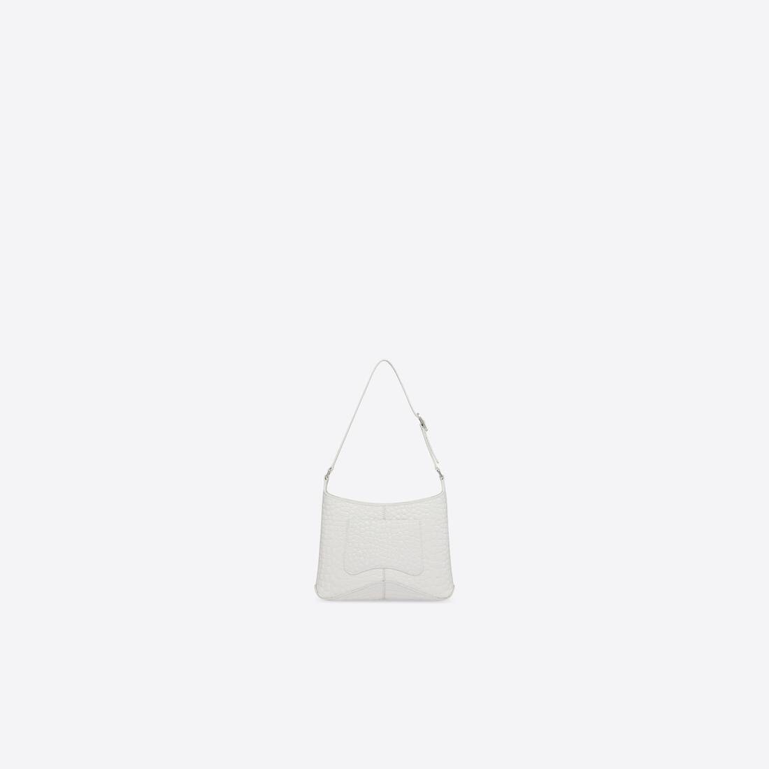 Women's Xx Small Hobo Bag Crocodile Embossed in White - 2