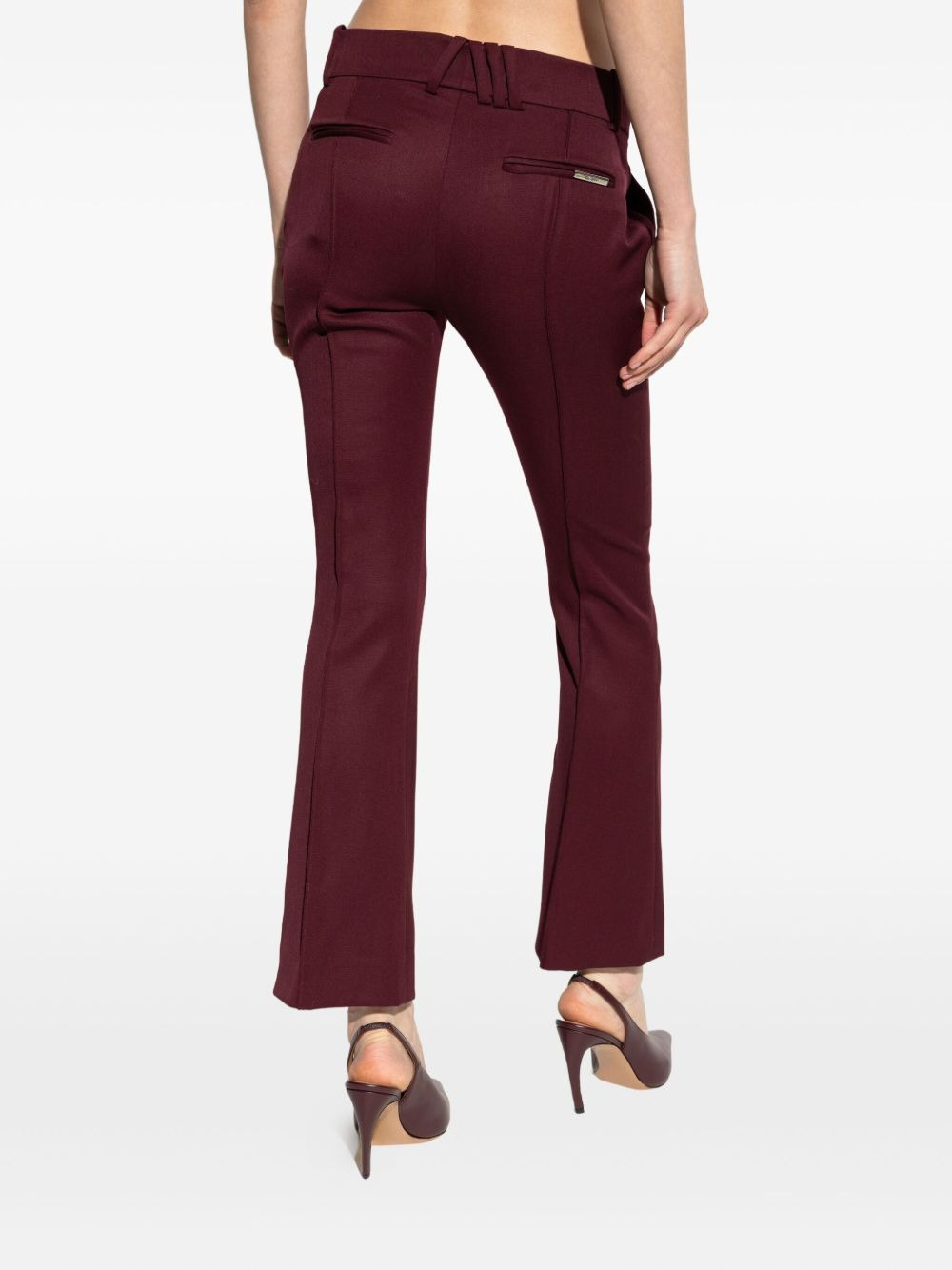 centre-seam flared trousers - 4