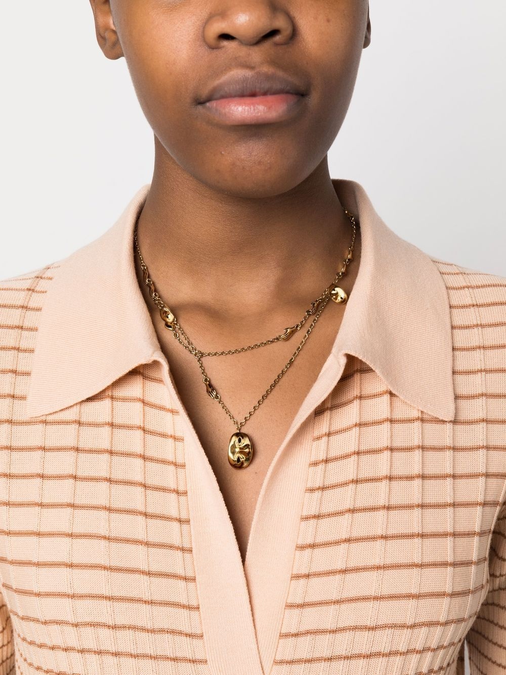 Estampe chain-link necklace - 2