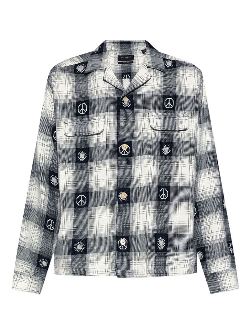 peace-symbol check shirt 1
