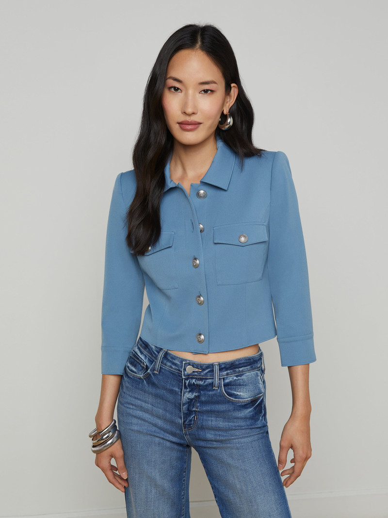 L'AGENCE Kumi Cropped Jacket outlook