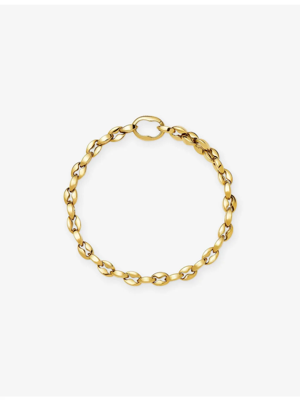 Mariner 18ct Yellow-Gold Plated Steel Chain Bracelet - 1