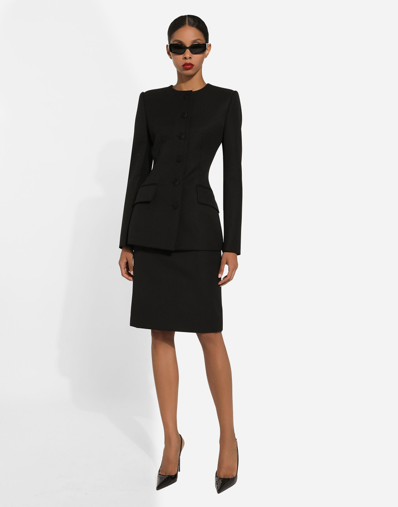 Dolce & Gabbana Single-breasted wool crepe jacket outlook