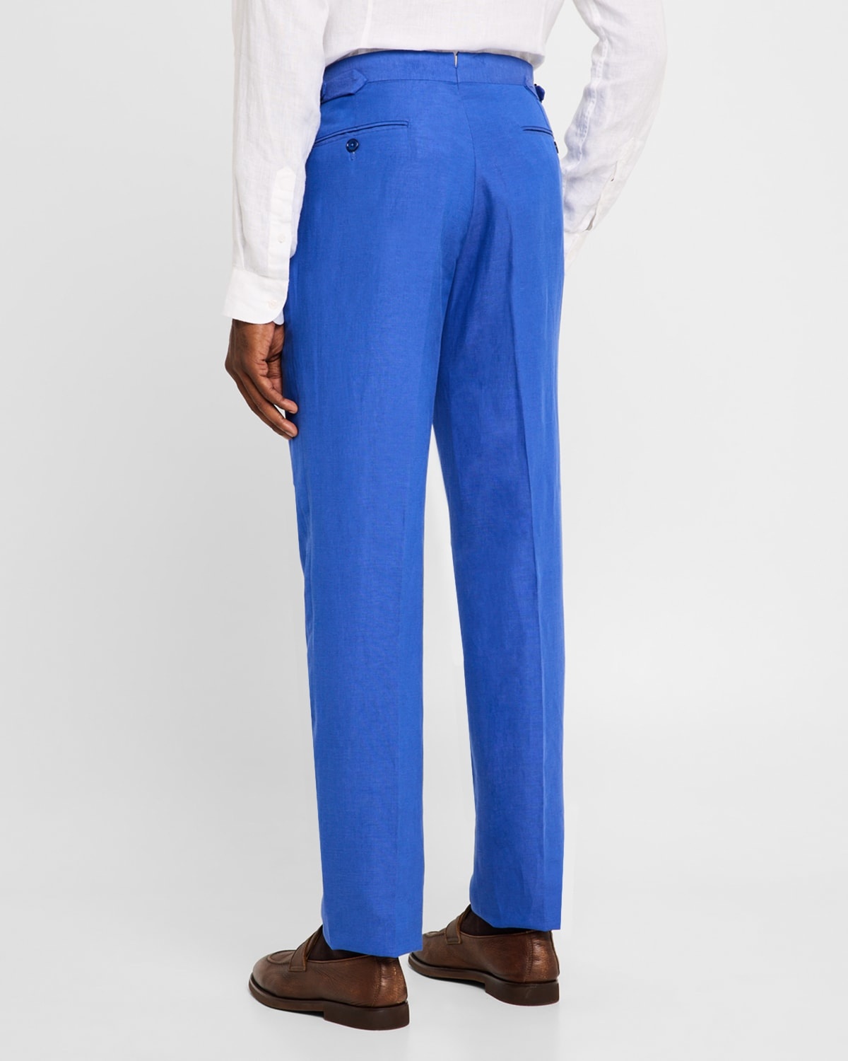 Men's Gregory Hand-Tailored Silk-Linen Trousers - 3