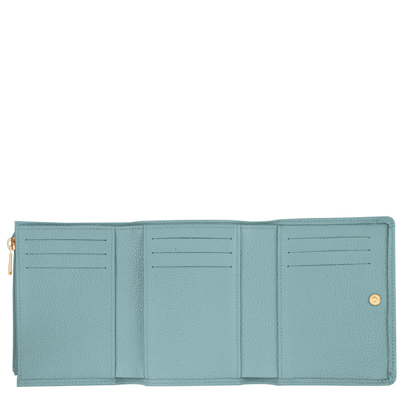 Le Foulonné Wallet Eucalyptus - Leather 3