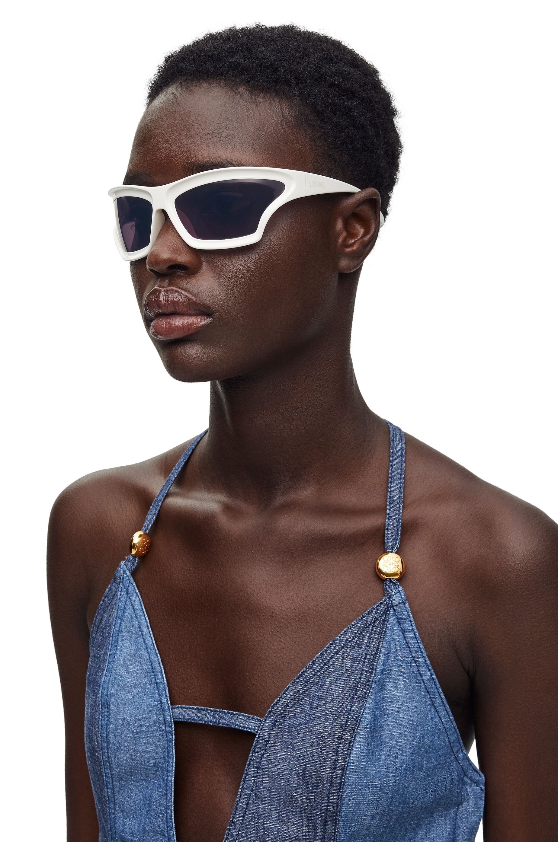 サングラス LOEWE ARCH MASK WHITE SUNGLASSES Paula's Ibiza Arch Mask sunglassess in white - Loewe | Mytheresa