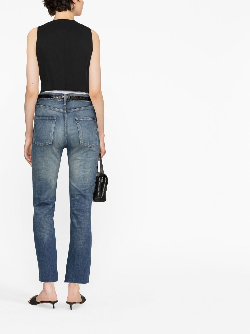 high-rise straight-leg jeans - 4
