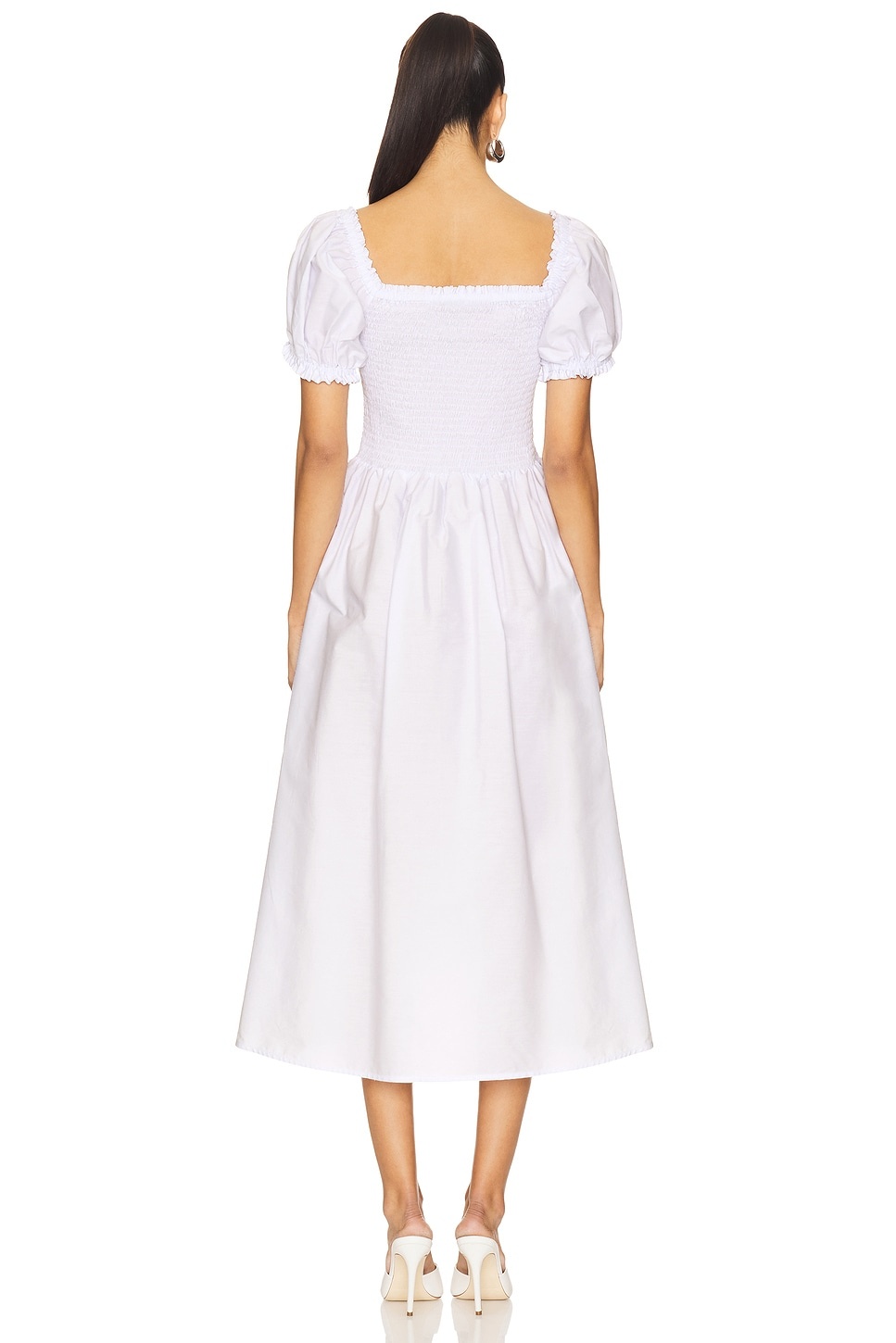 Brigitte Cotton Dress With Rose Detail - 3
