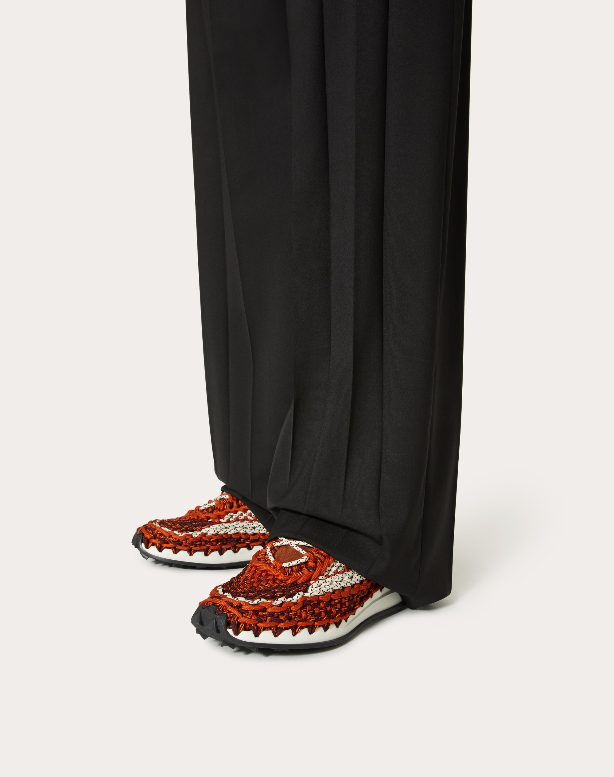 VALENTINO GARAVANI CROCHET SNEAKER IN FABRIC - 6