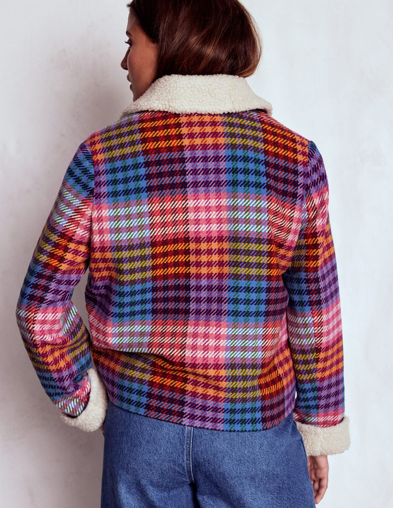 Stirling Check Coat-Rainbow Blanket Multigingham 4