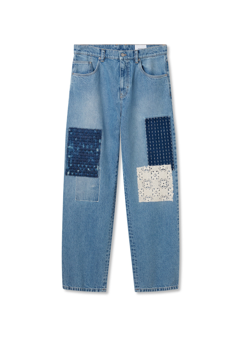 Patchwork Relaxed Jeans 1