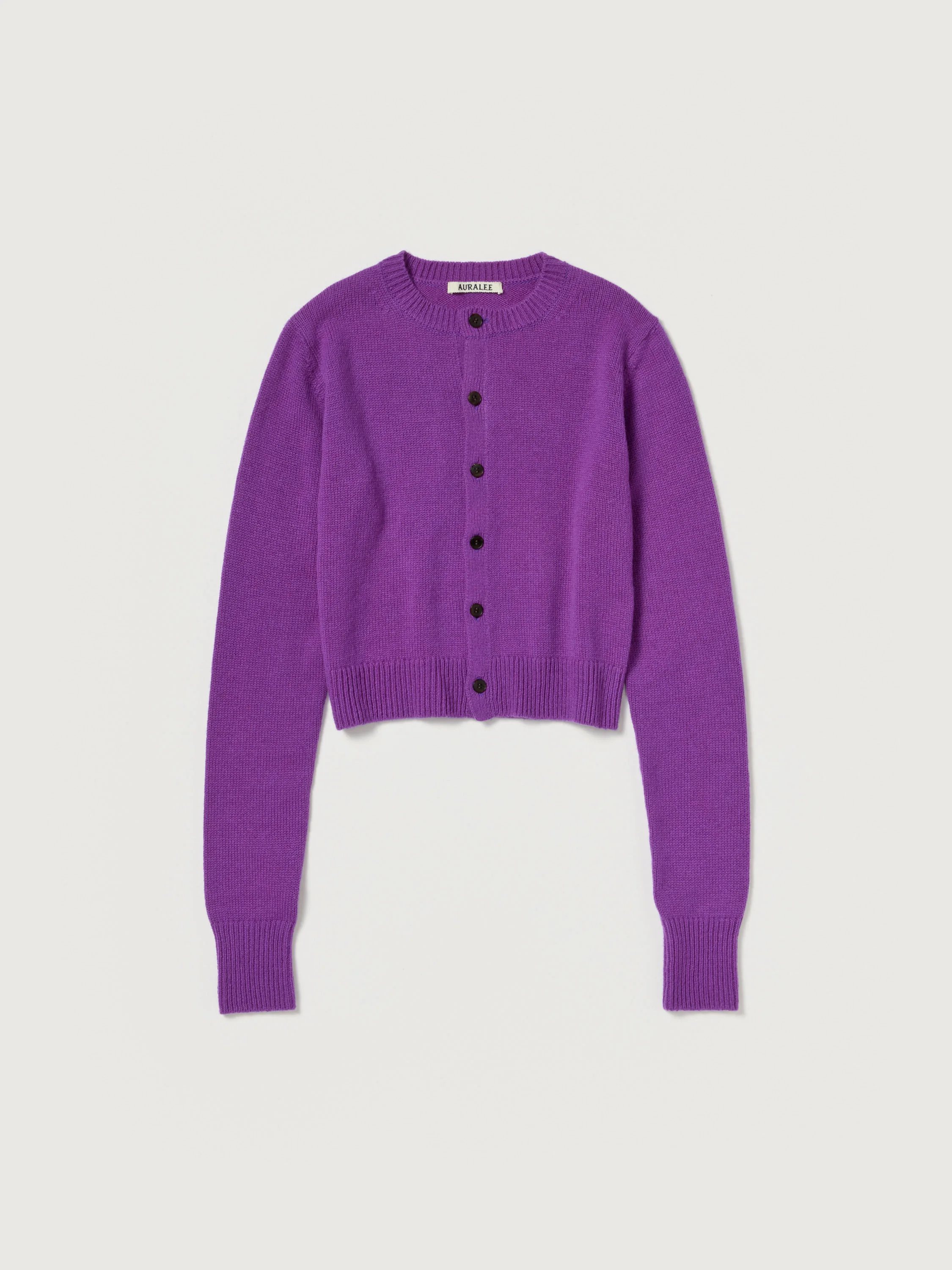 LIGHT CASHMERE KNIT CREW-NECK CARDIGAN - 1