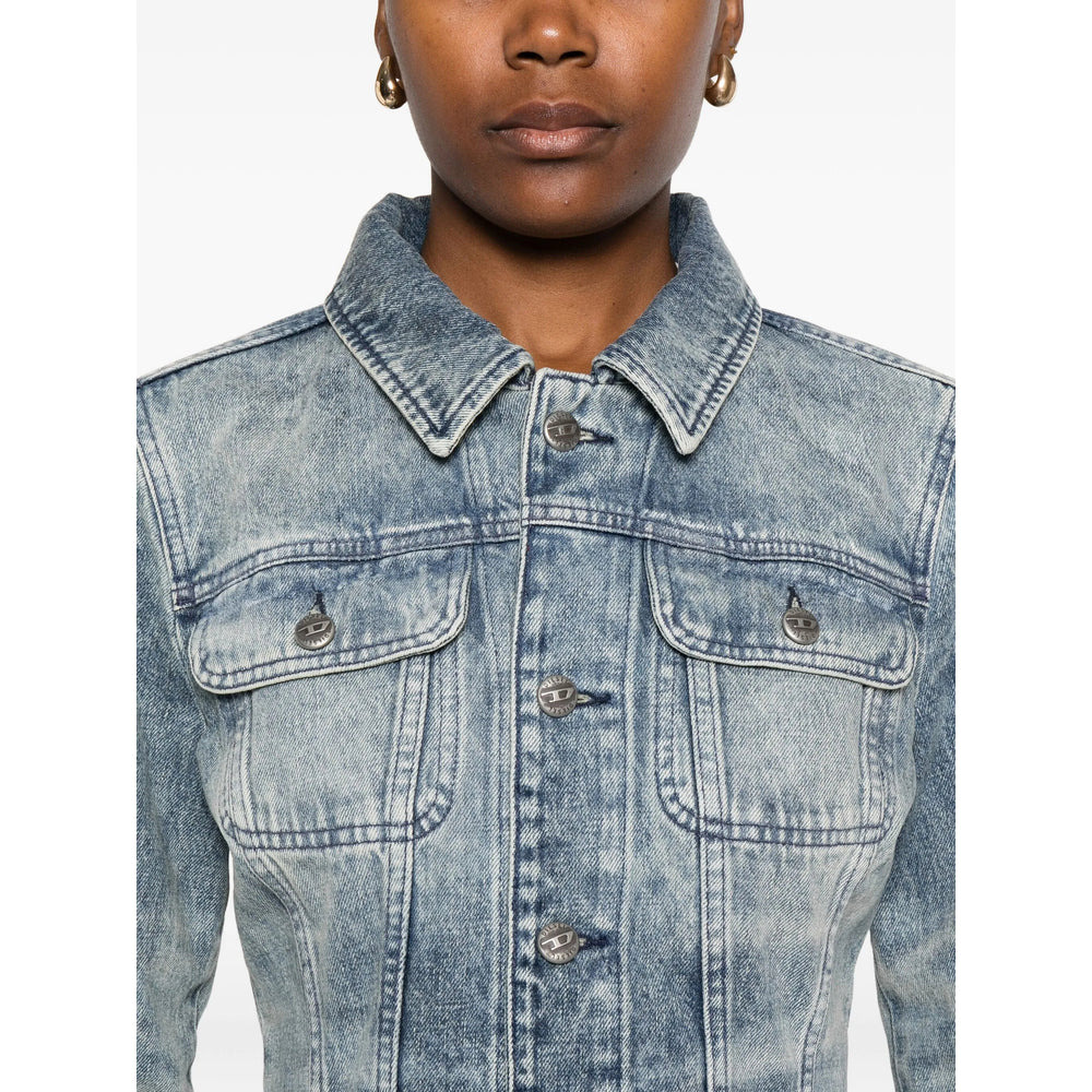 Diesel Blue Jackets - Denim Jackets Women - 5