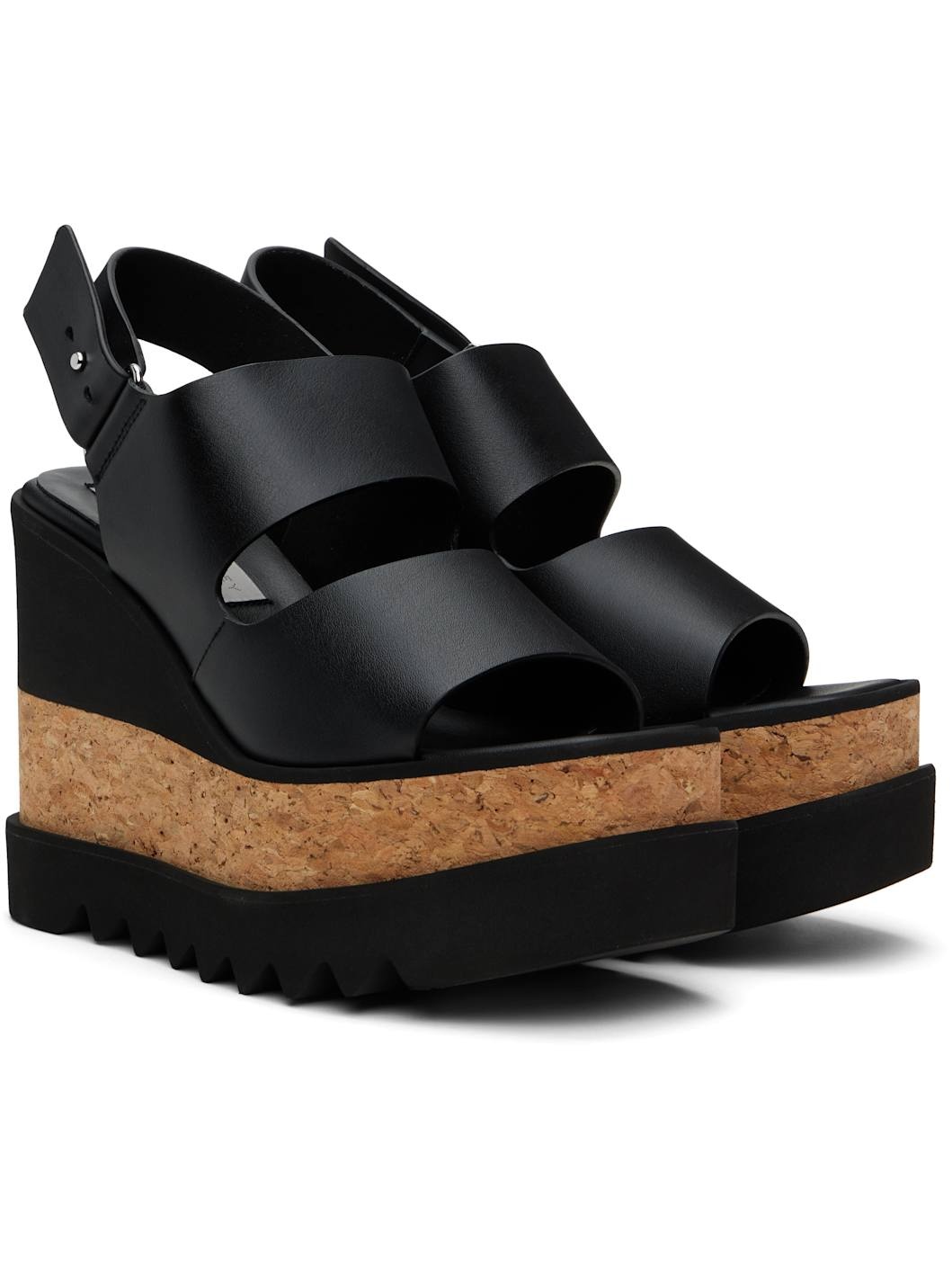 Black Elyse Alter Mat Platform Heeled Sandals - 4