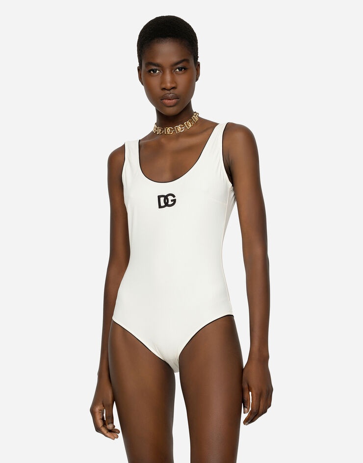 Olympic one-piece swimsuit with logo - 4
