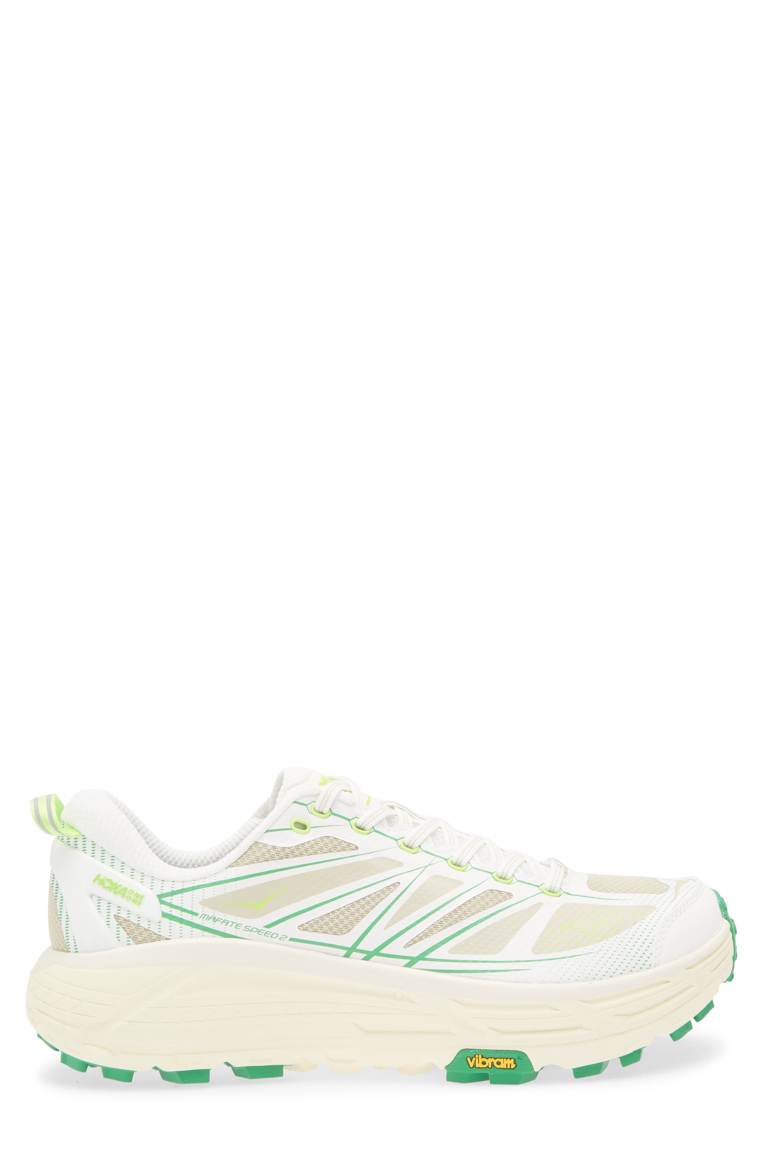 HOKA Mafate Speed 2 Sneaker in White /Fresh Cut Grass at Nordstrom - 3