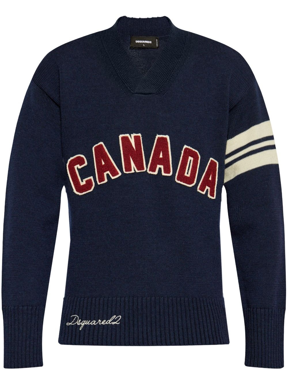 logo-embroidered jumper - 1