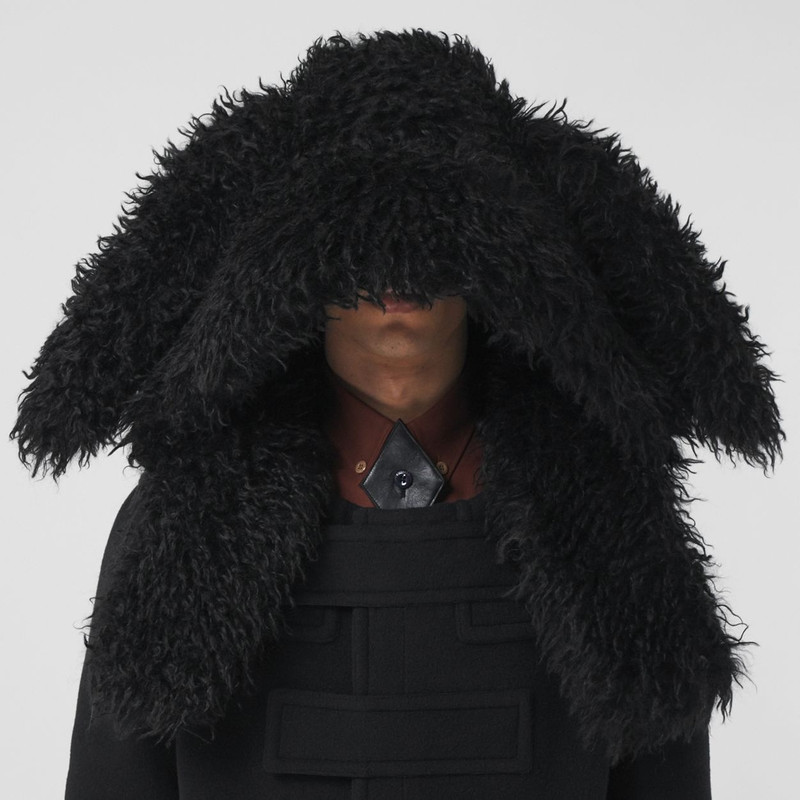 Hare Detail Technical Wool Duffle Coat 4