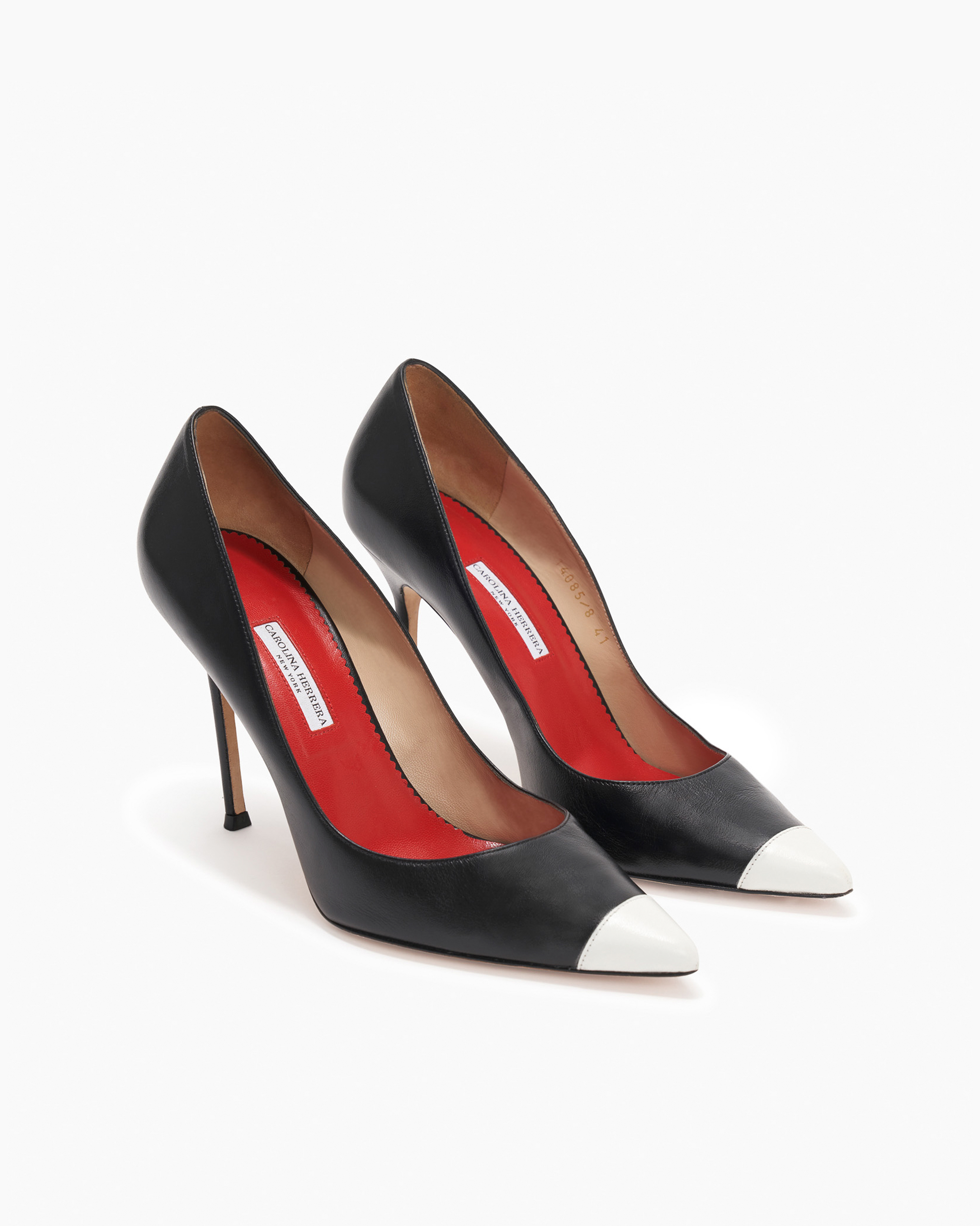 Classic Pumps with Colorful Cap Toe - 2
