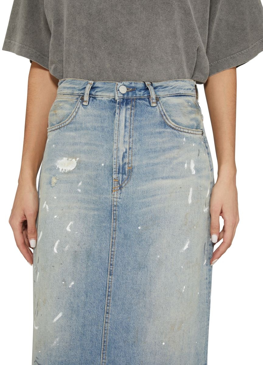 Denim long skirt - 4