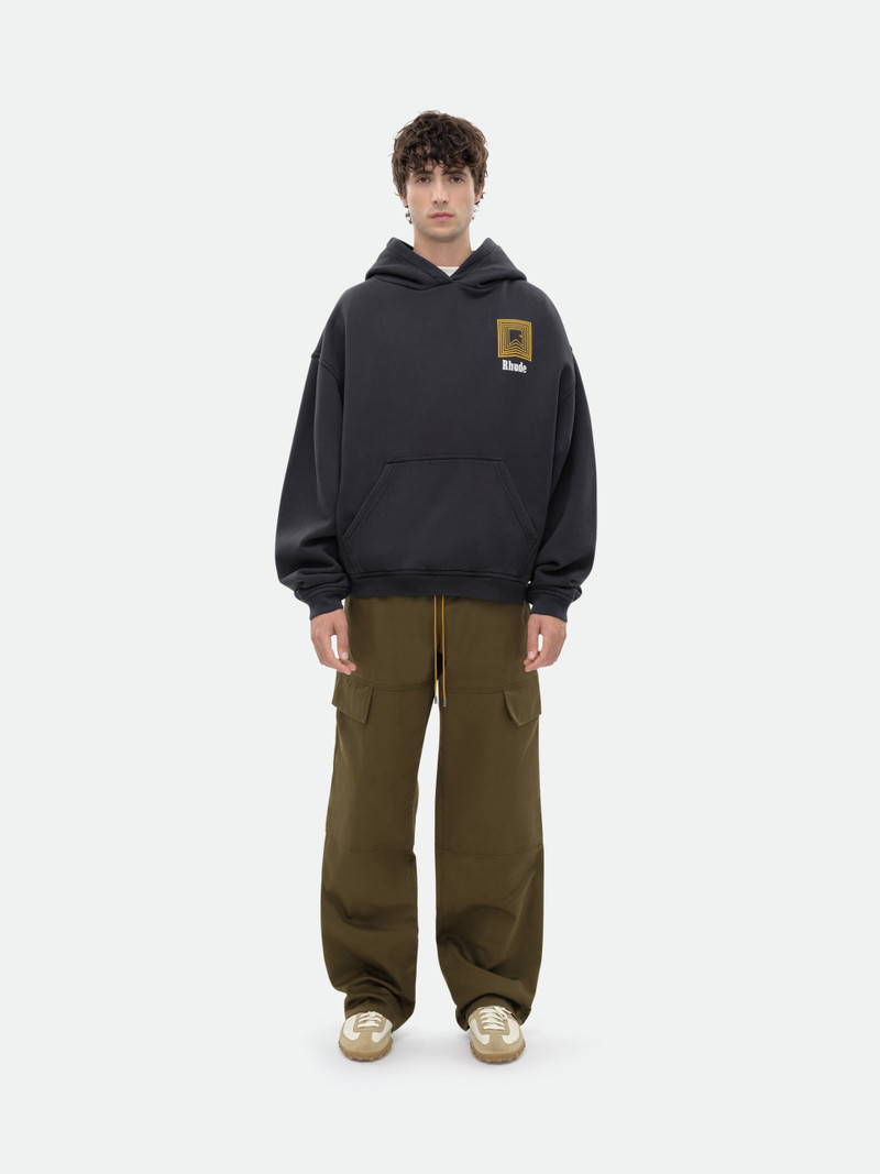 Rhude CHEVRON LOGO REPEAT HOODIE outlook