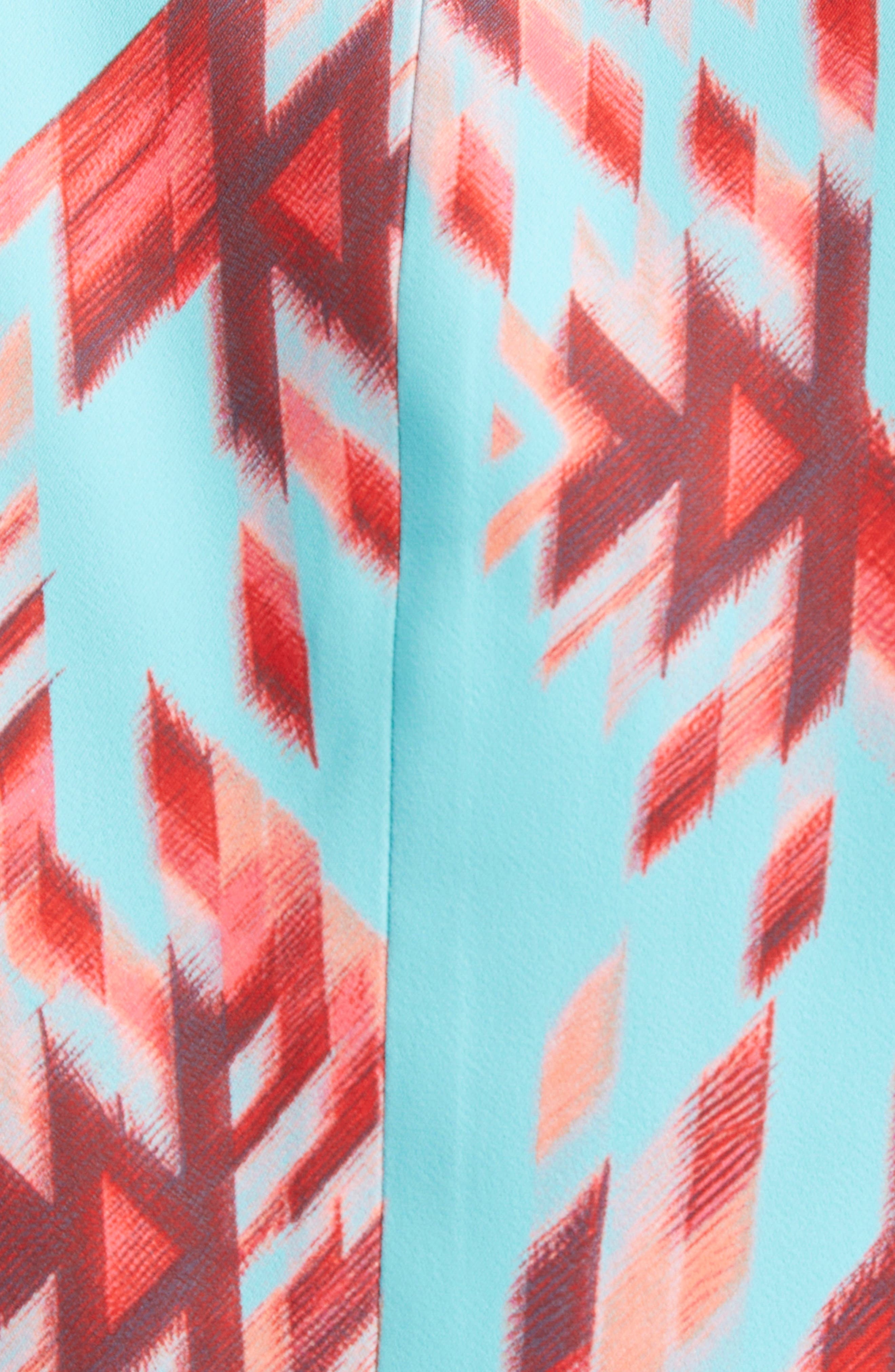 L'AGENCE Jianna Print Button-Up Vest in Pool Blue Ganado Print at Nordstrom - 6