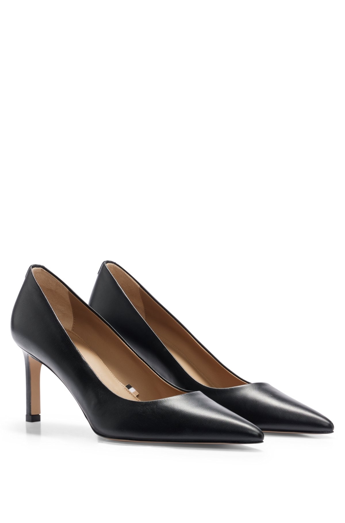 NAPPA-LEATHER PUMPS WITH 7CM HEEL - 2