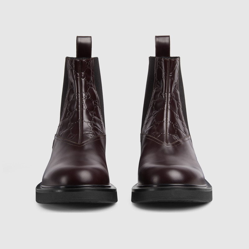 GUCCI Men's ankle boot with GG detail outlook