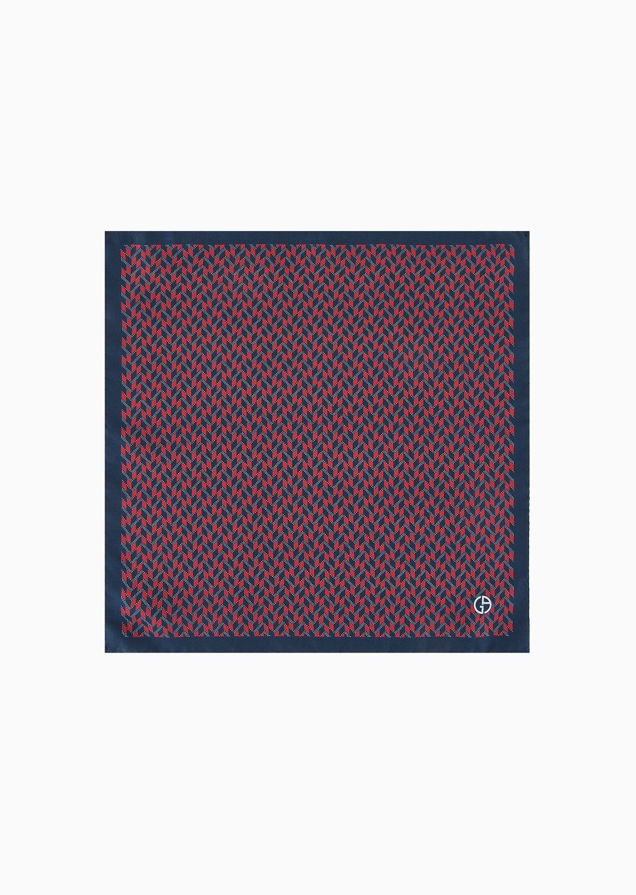 ASV printed silk pocket square - 1