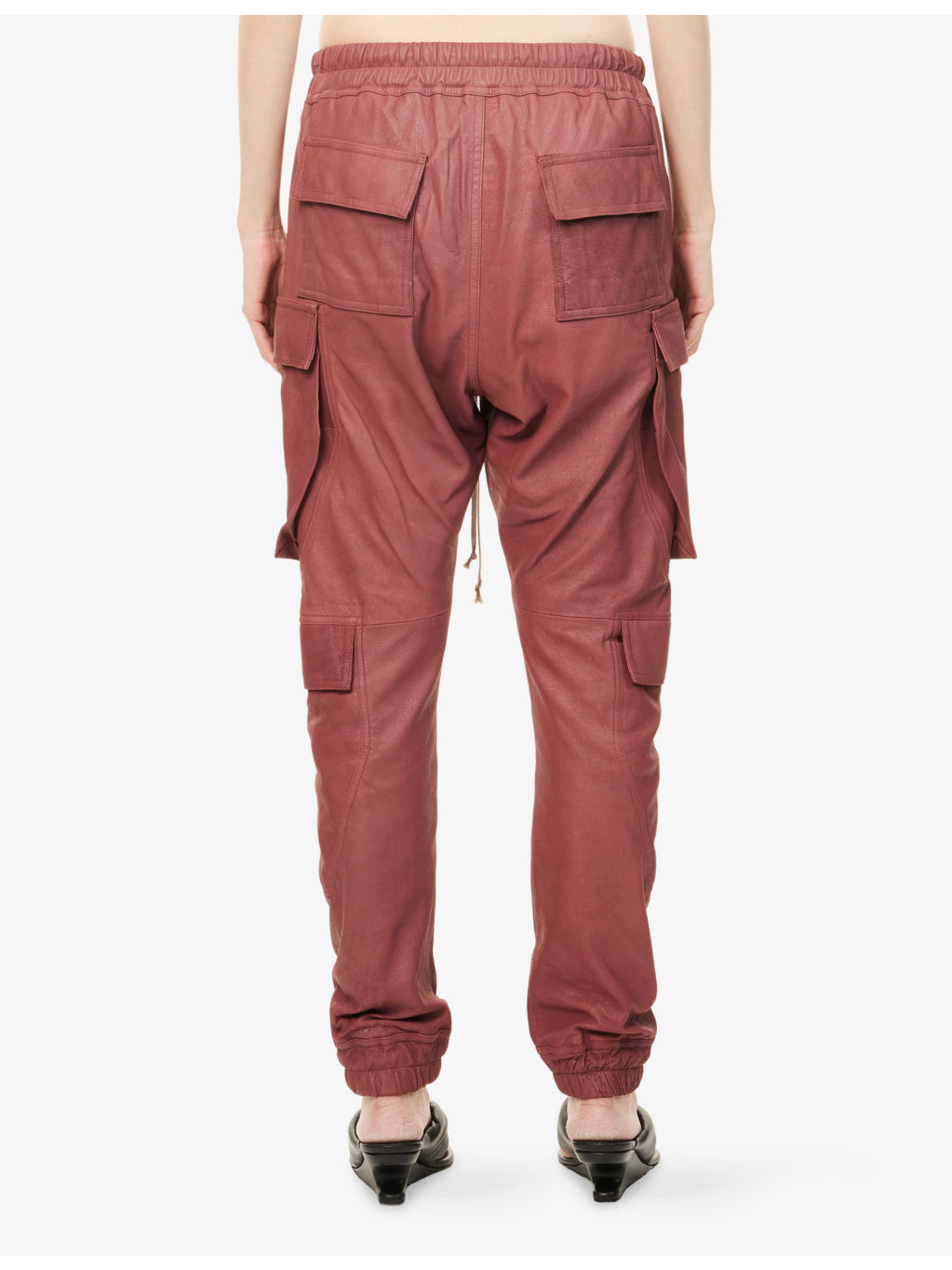 Mastodon Tapered-Leg Leather Trousers - 4