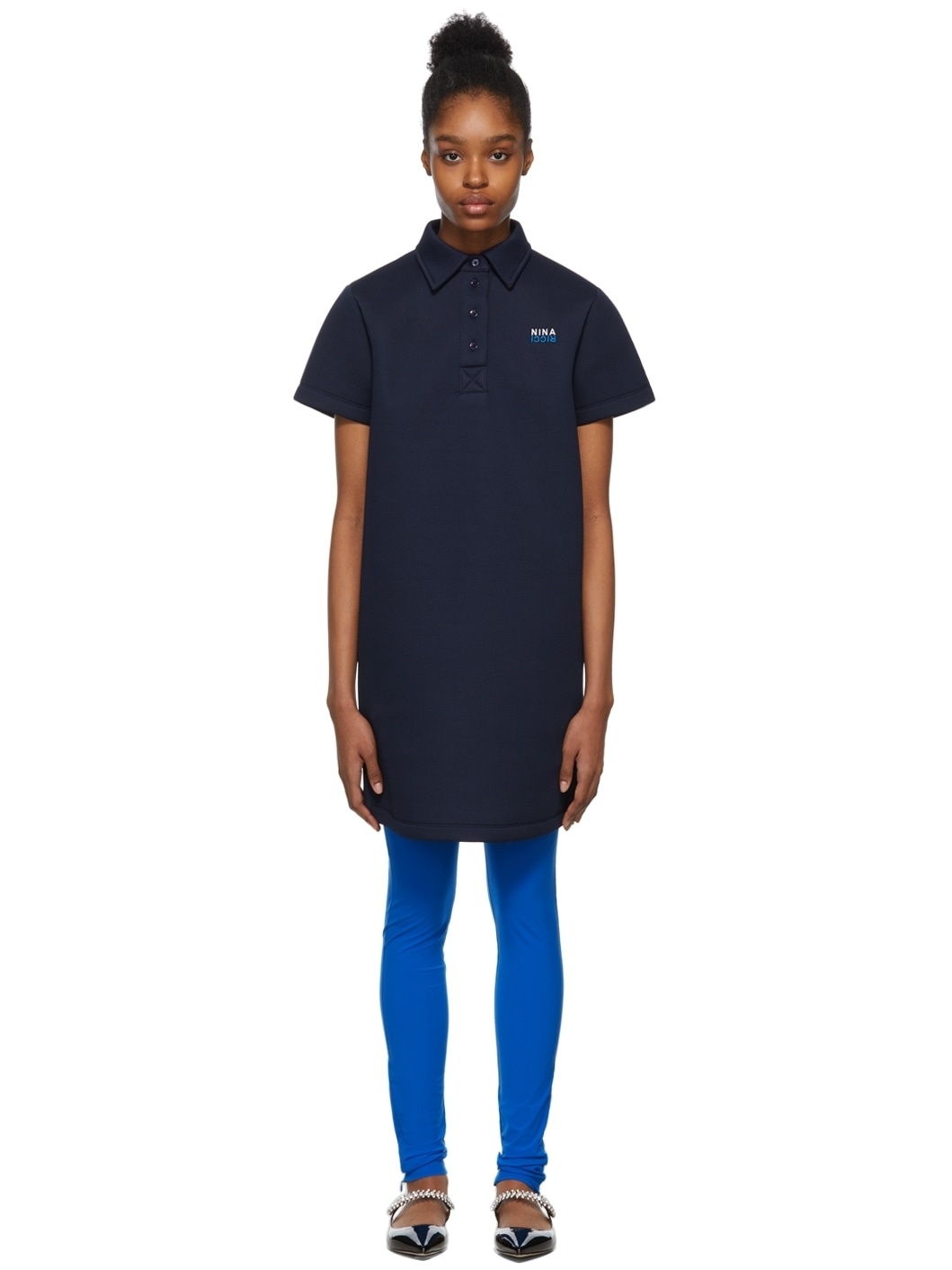 Navy Polo Dress - 1