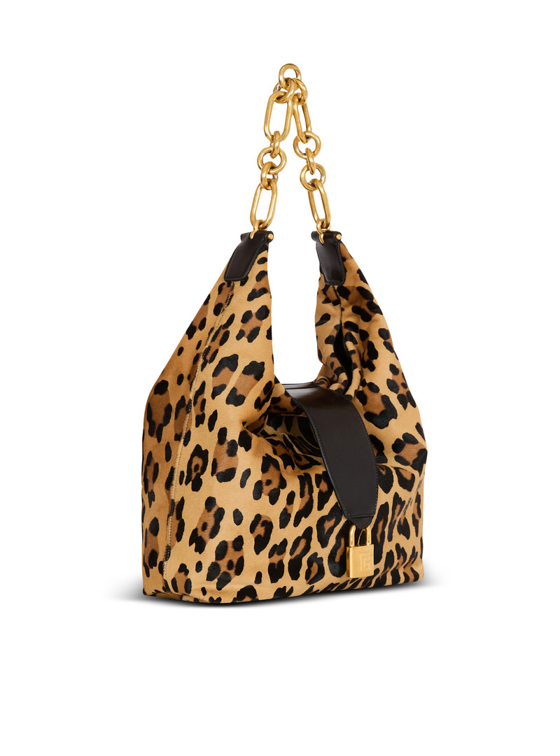 Sync Hobo leopard print leather bag 3