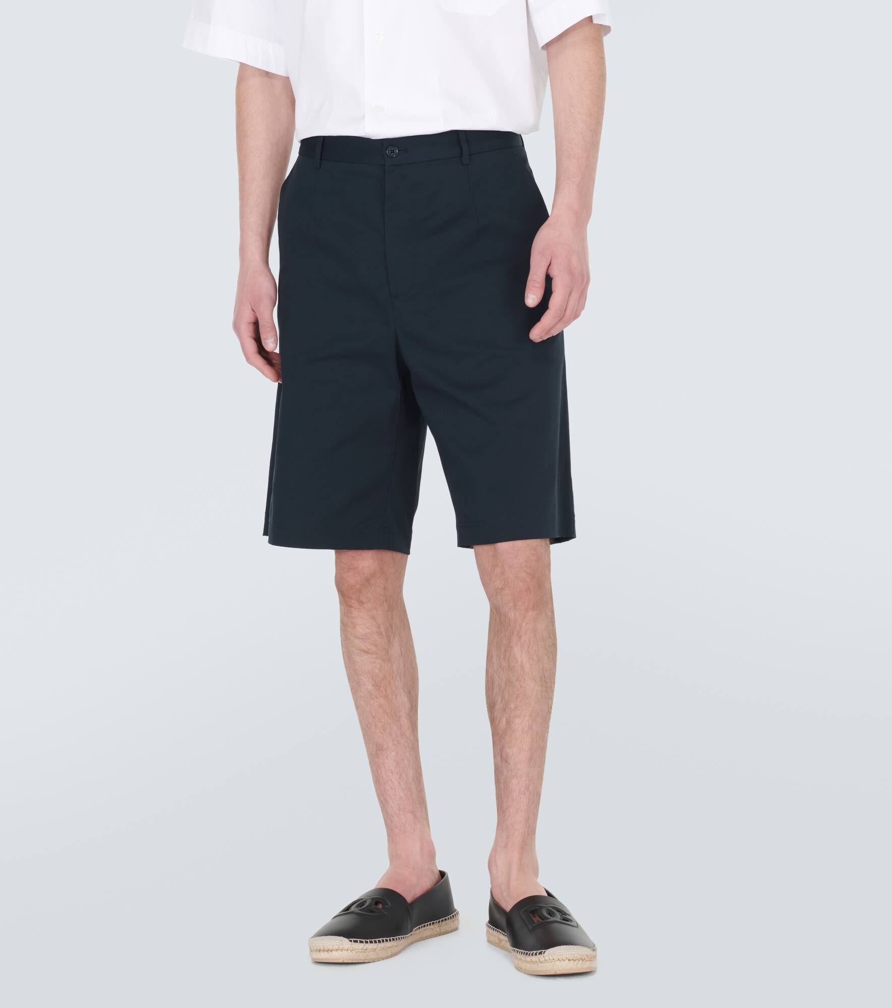 Tailored cotton-blend Bermuda shorts - 3