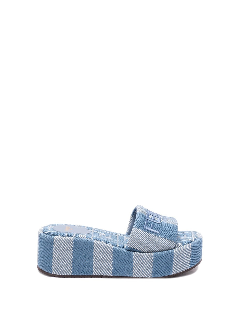 Fendi Women `Ff` Denim Slides - 1