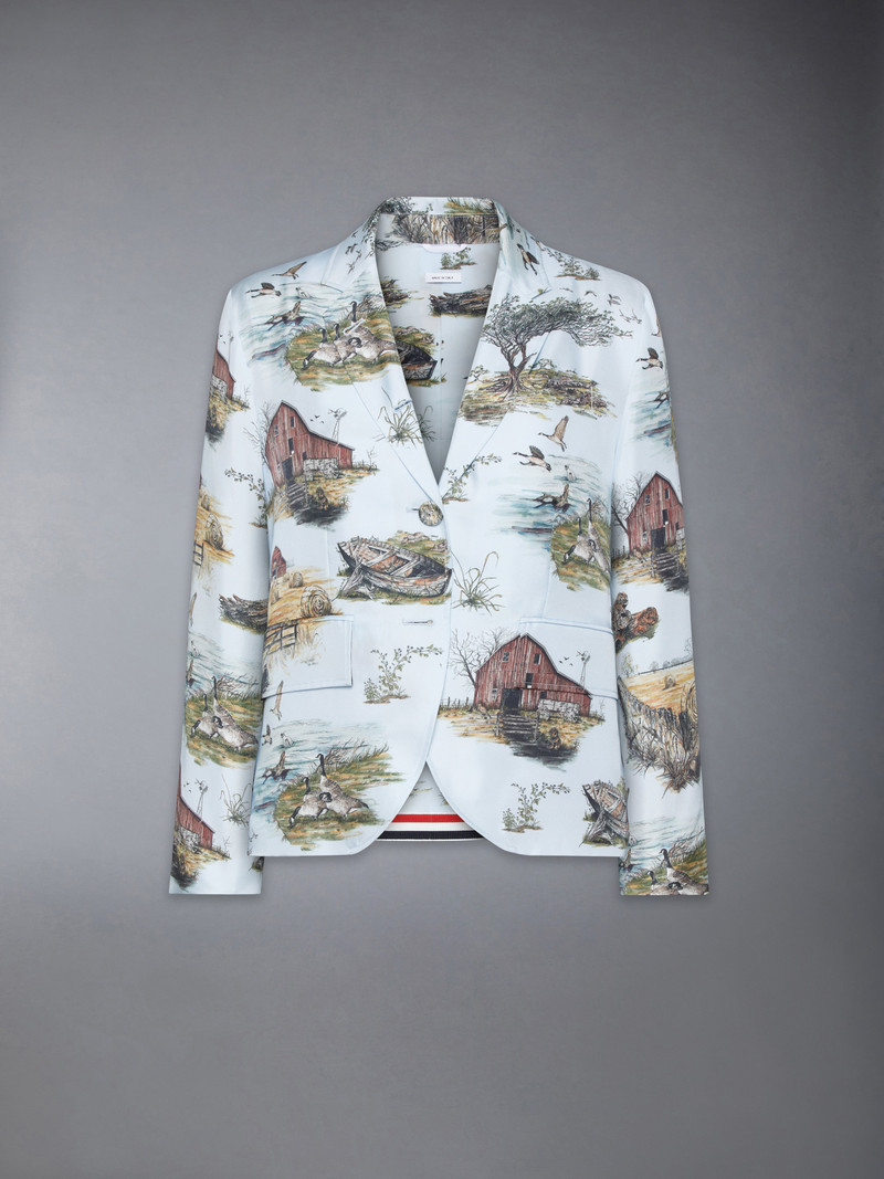 SCENIC TOILE SILK TWILL HIGH ARMHOLE SPORTCOAT 1